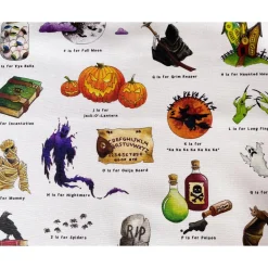 Yeti Halloween Alphabet Tea Towel- Halloween|Tea
