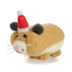 Amica Felt Hamster in Hat Felt Decoration- Christmas Decorations|Christmas