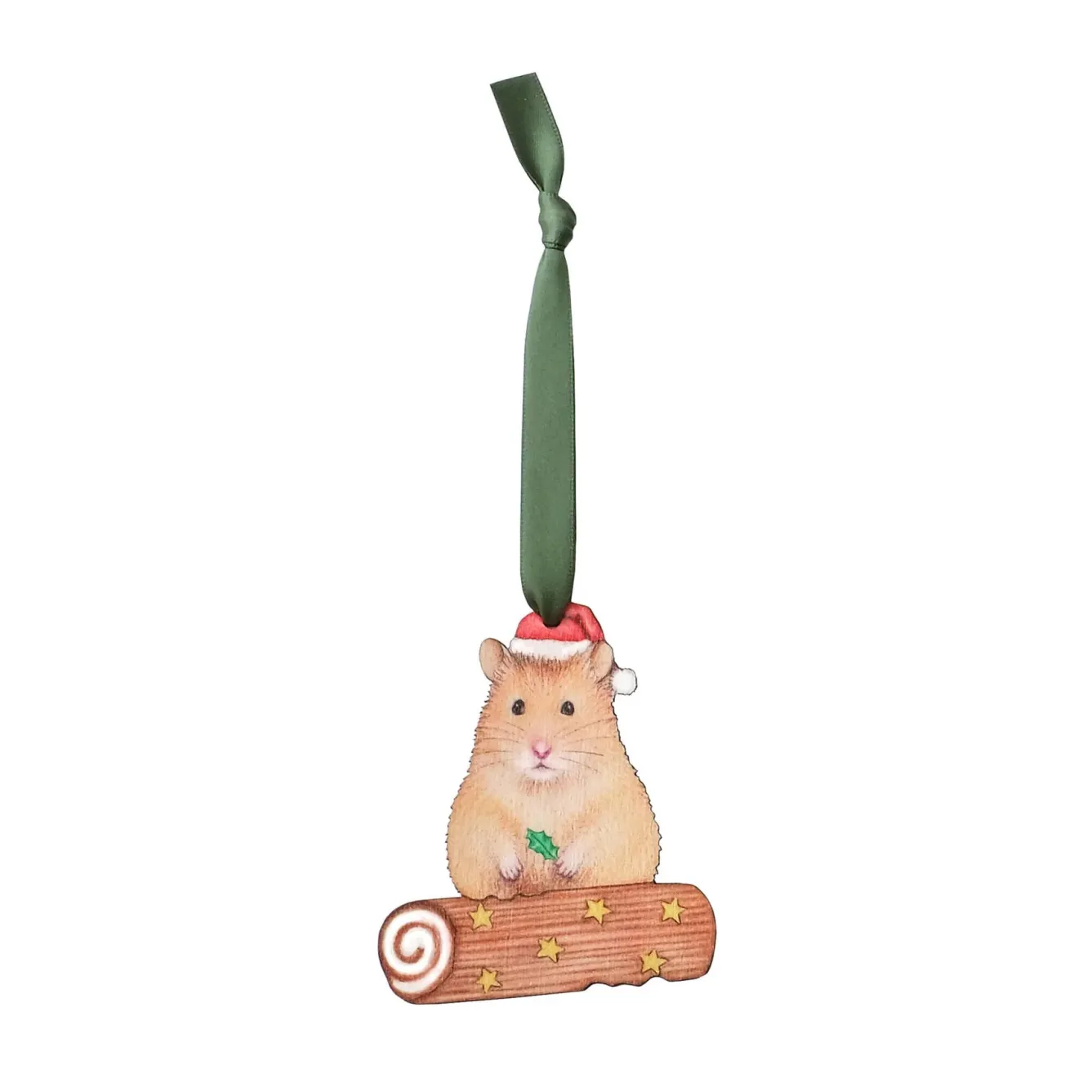 Lottie Murphy Hamster Wooden Christmas Decoration- Christmas