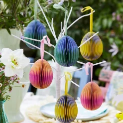 Talking Tables Hanging Honeycomb Eggs 3 Pack- Seasonal Decor