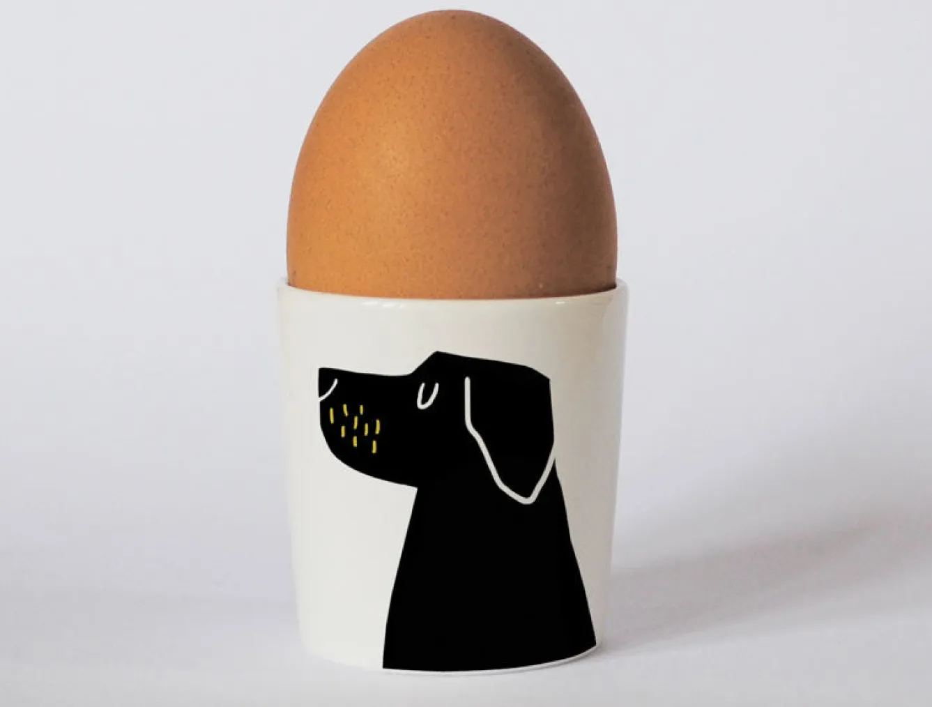 Repeat Repeat Happiness Black Lab Egg Cup Olive- Easter|Egg Cups