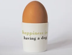 Repeat Repeat Happiness Black Lab Egg Cup Olive- Easter|Egg Cups