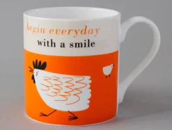 Repeat Repeat Happiness Chicken Orange Mug- Animals|Animals