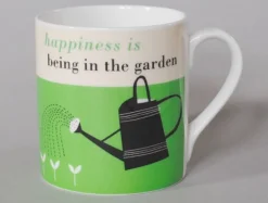 Repeat Repeat Happiness Gardening Green Mug- Gardening