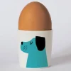 Repeat Repeat Happiness Turquoise Dog Egg Cup- Egg Cups