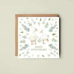 West Country Designs 'Happy Anniversary' Ducks Greetings Card- Greeting Cards