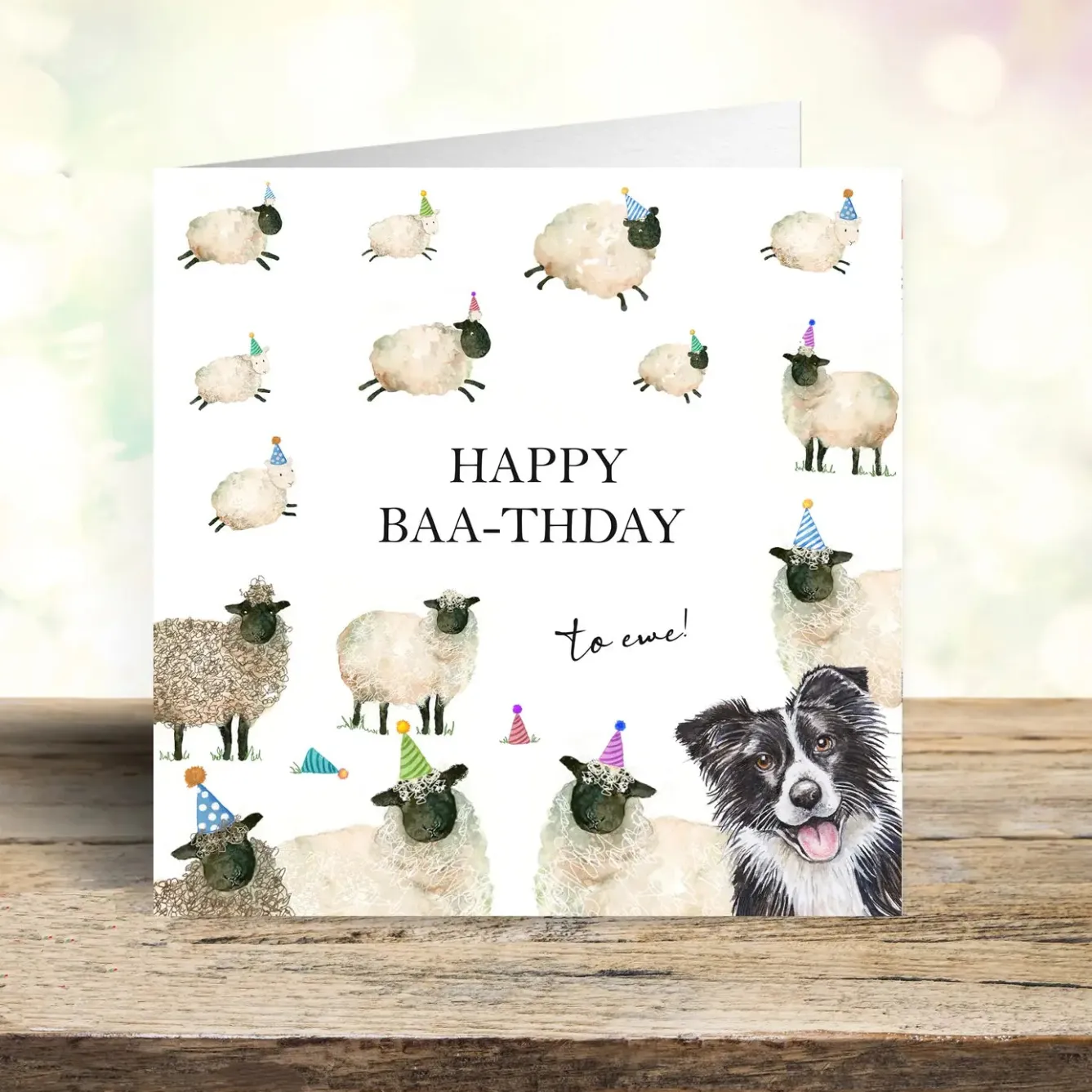 West Country Designs 'Happy Baa-thday' Sheep and Sheep Dog Card- Greeting Cards