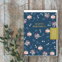 Toasted Crumpet Happy Birthday - Birthday Cake & Candles - Greetings Card- Greeting Cards
