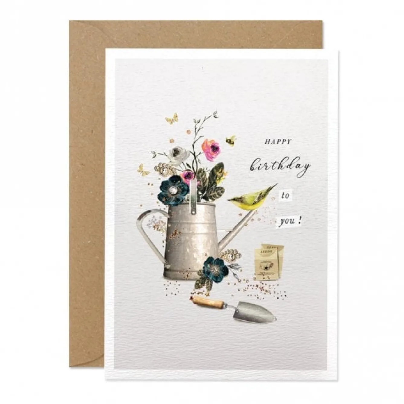 Stephanie Davies Happy Birthday Gardening Tools Greeting Card- Greeting Cards