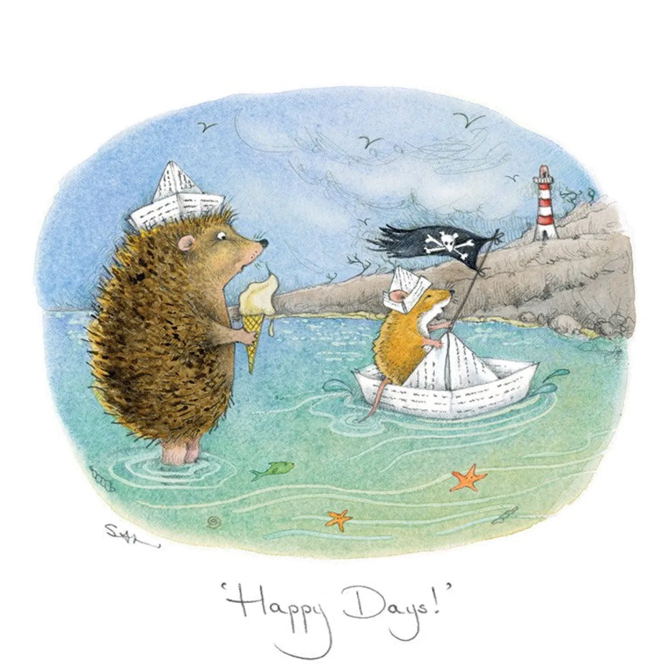Moongazer Cards Happy Days Greeting Card- Greeting Cards