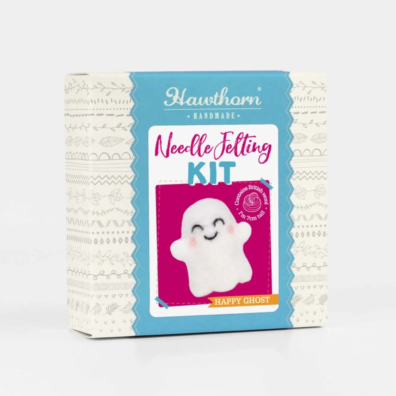 Hawthorn Handmade Happy Ghost Mini Felting Kit- Halloween|Crafts