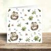 West Country Designs Happy Hedgehogs Art Card- Greeting Cards