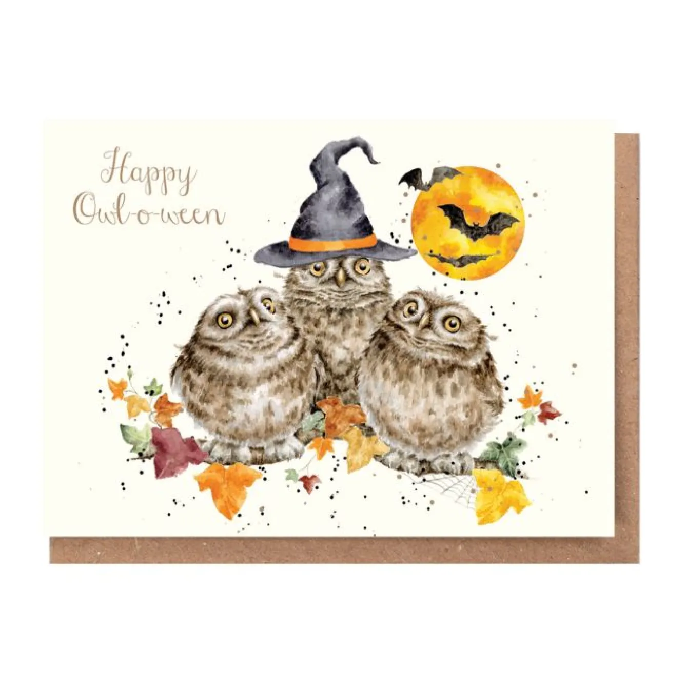 Wrendale Designs 'Happy Owl-O-Ween' Greeting Card- Halloween|Stationery