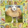 Emma Ball Happy Sheep  Greetings Card- Greeting Cards