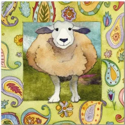 Emma Ball Happy Sheep  Greetings Card- Greeting Cards