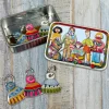 Emma Ball Hats Set of 6 Crochet Markers in a Pocket Tin- Crafts