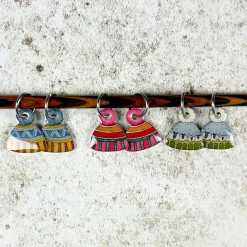 Emma Ball Hats Set of 6 Stitch Markers in a Pocket Tin- Crafts