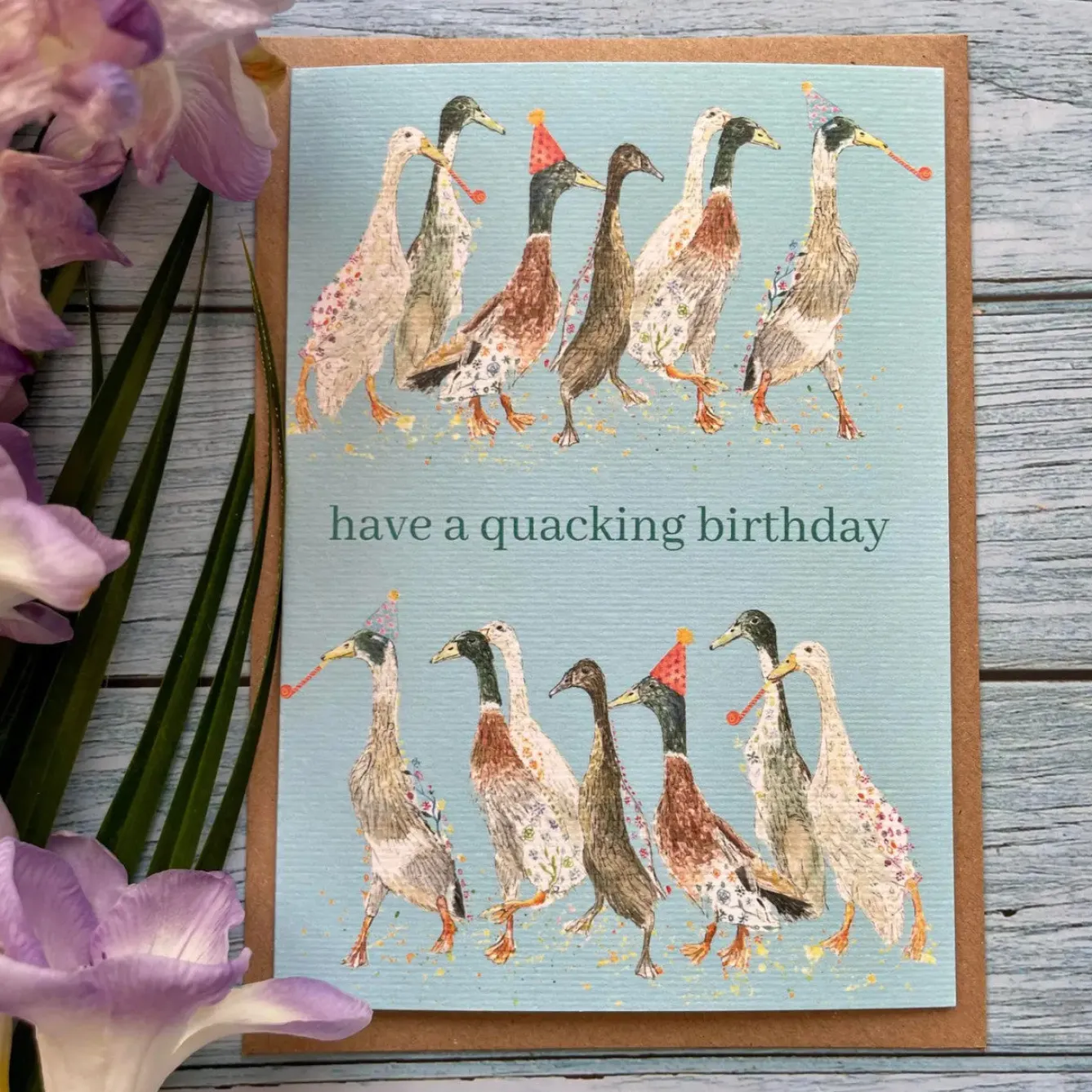 Jen Winnett Have a Quacking Birthday! Eco-card- Greeting Cards