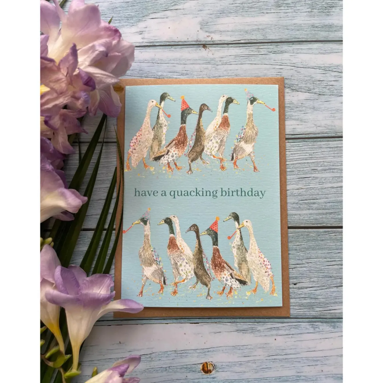 Jen Winnett Have a Quacking Birthday! Eco-card- Greeting Cards