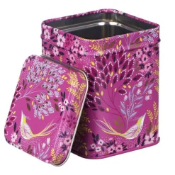 Sara Miller London Haveli Garden Mauve Songbird Mini Tea Tin- Storage