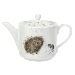 Wrendale Designs Hedgehog & Mice Fine Bone China Teapot- Tea|Teapots