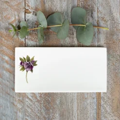 Toasted Crumpet Hellebore Bone China Rectangular Soap Dish- Soaps & Lotions|Serving Plates & Boards
