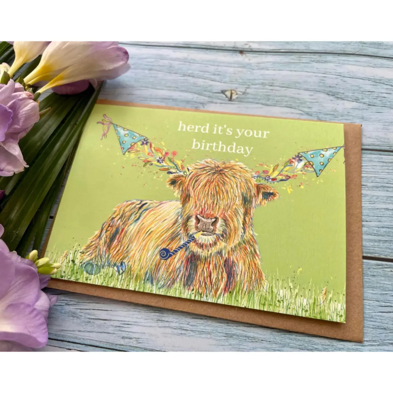 Jen Winnett Herd It's Your Birthday Eco-card- Greeting Cards