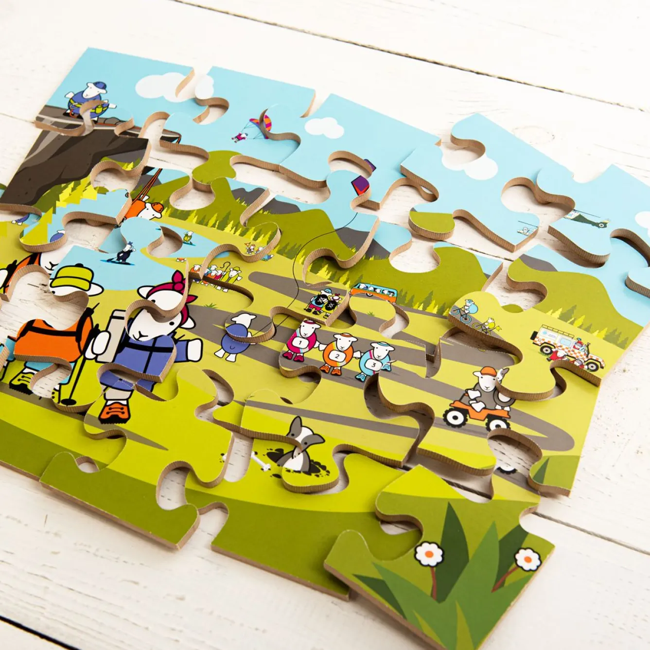 The Herdy Company Herdy Adventures Wooden Jigsaw Puzzle - 20 Piece Puzzle- Puzzles|Children