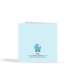 The Herdy Company Herdy Hello Baby Card - Blue- Greeting Cards