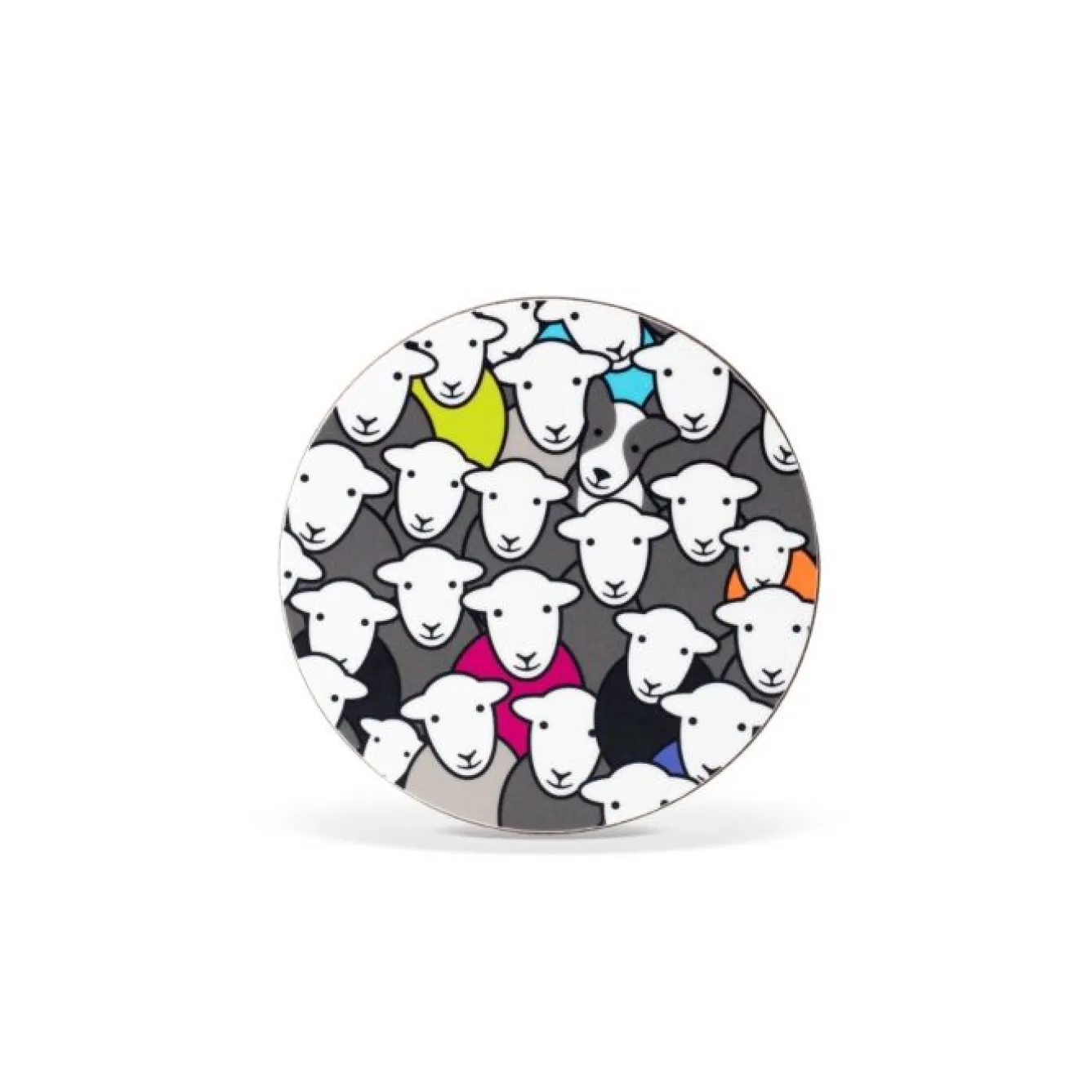 The Herdy Company Herdy Melamine Flock Coaster- Tea|Melamine