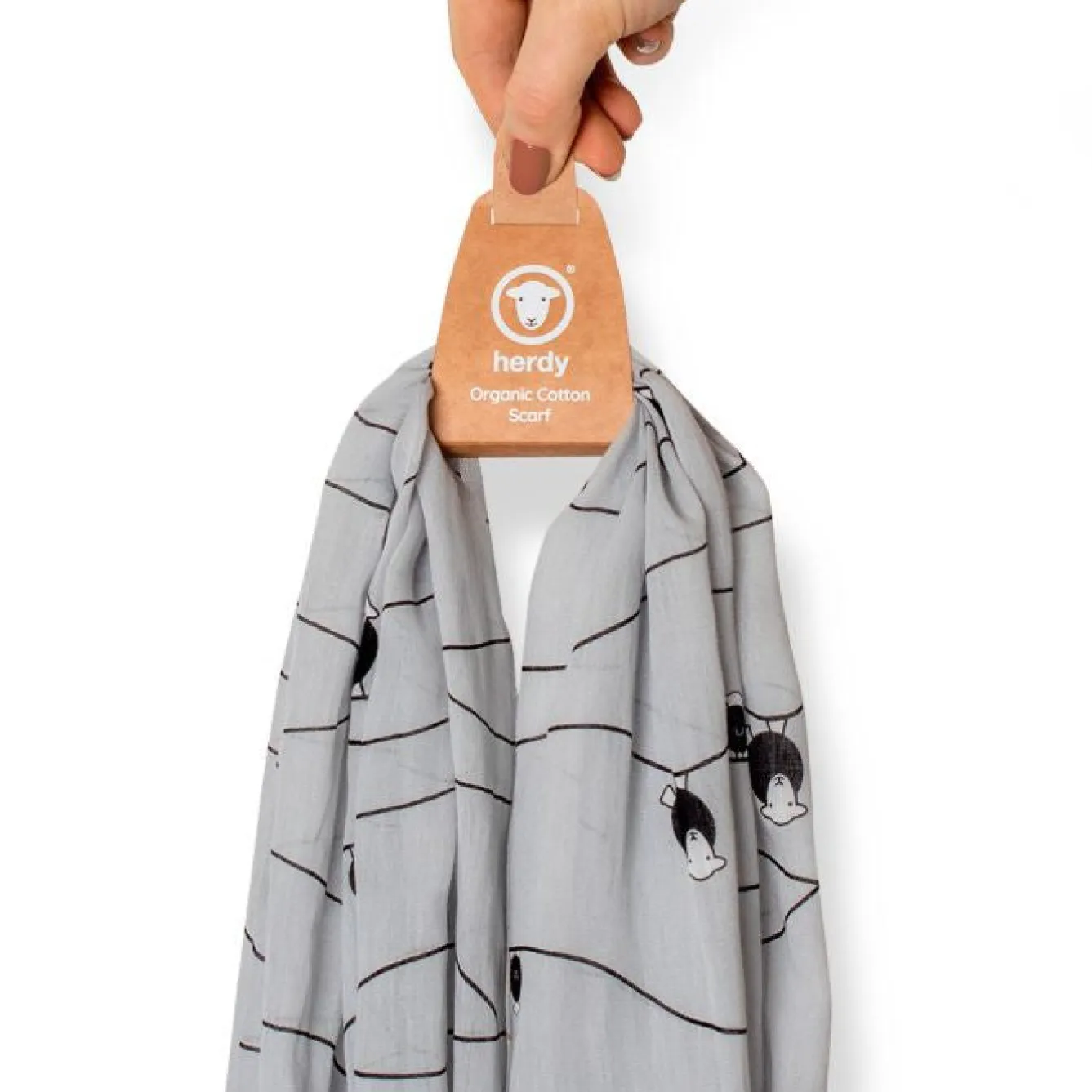 The Herdy Company Herdy Organic Lightweight Cotton Fell Scarf- Umbrellas