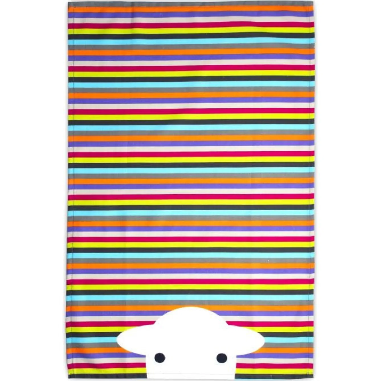 The Herdy Company Herdy Peep Stripe Cotton Tea Towel- Tea|Tea