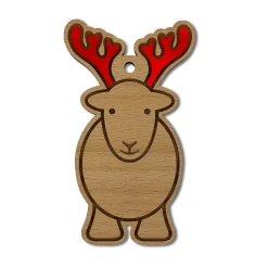 The Herdy Company Herdy Reindeer Wooden Christmas Decoration- Christmas Decorations|Seasonal Decor