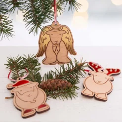 The Herdy Company Herdy Reindeer Wooden Christmas Decoration- Christmas Decorations|Seasonal Decor