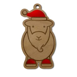 The Herdy Company Herdy Santa Wooden Christmas Decoration- Christmas Decorations|Seasonal Decor
