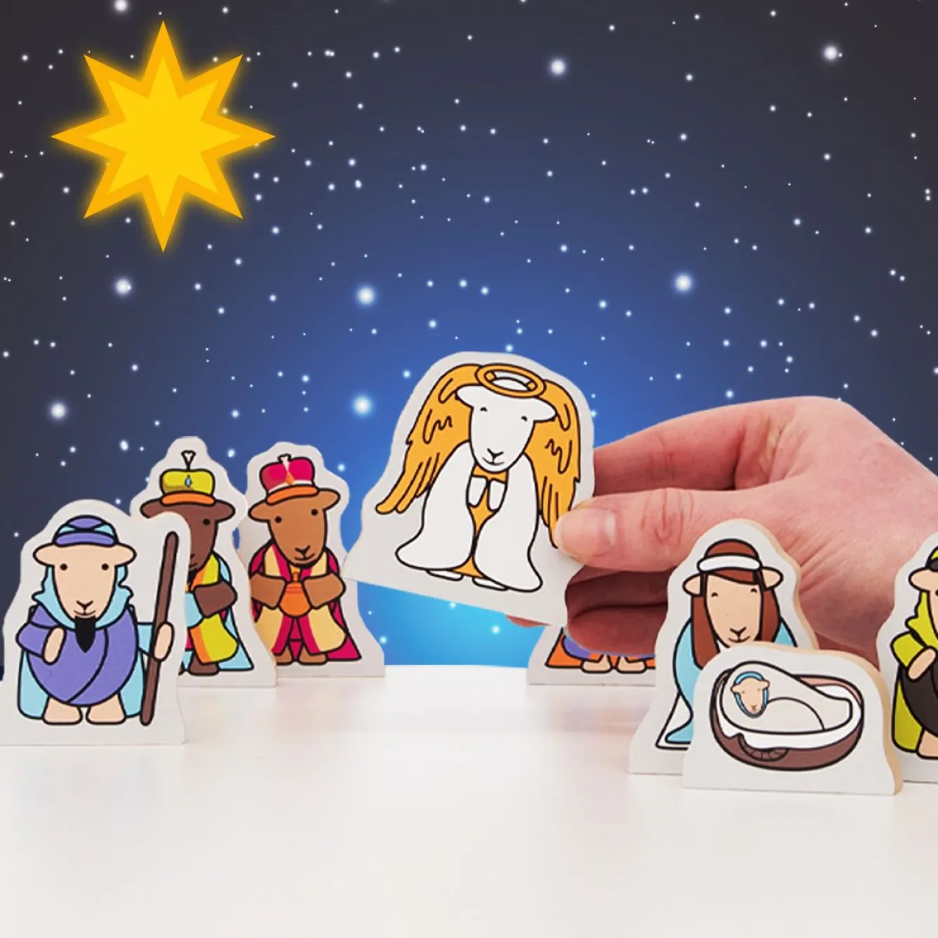 The Herdy Company Herdy Wooden Nativity Set- Christmas Decorations|Seasonal Decor
