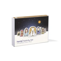 The Herdy Company Herdy Wooden Nativity Set- Christmas Decorations|Seasonal Decor