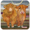 Emma Ball Highland Coos Coaster- Coasters