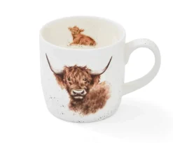 Wrendale Designs Highland Coo Small Bone China Mug (11oz)- Whimsical|Animals