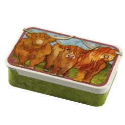 Emma Ball Highland Cow Mini Slider Tin- Storage