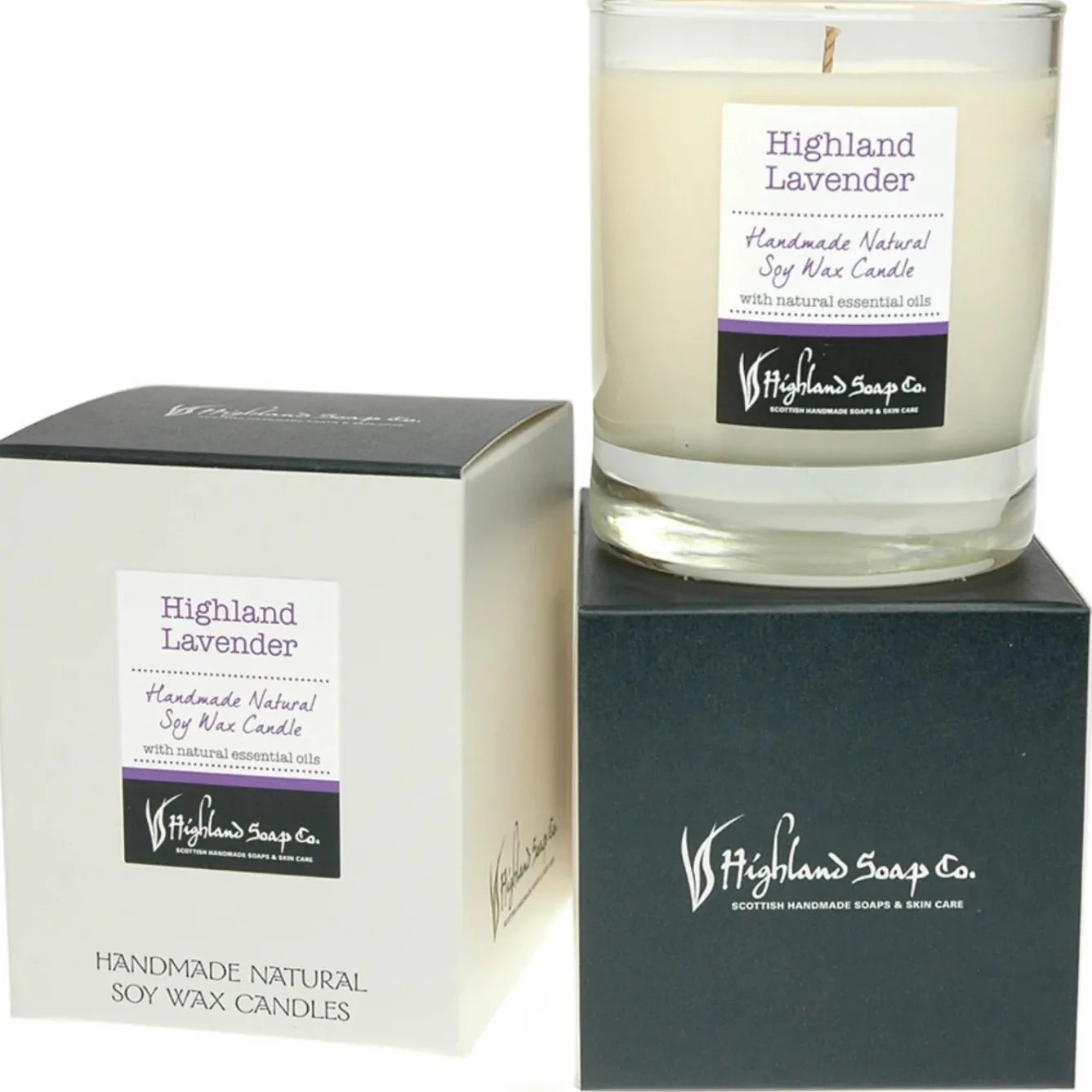The Highland Soap Company Highland Lavender Natural Soy Wax Candle- Home Fragrance