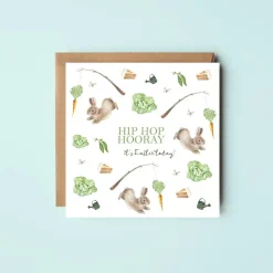 West Country Designs 'Hip Hop Hooray' Rabbits Easter Card- Easter|Greeting Cards