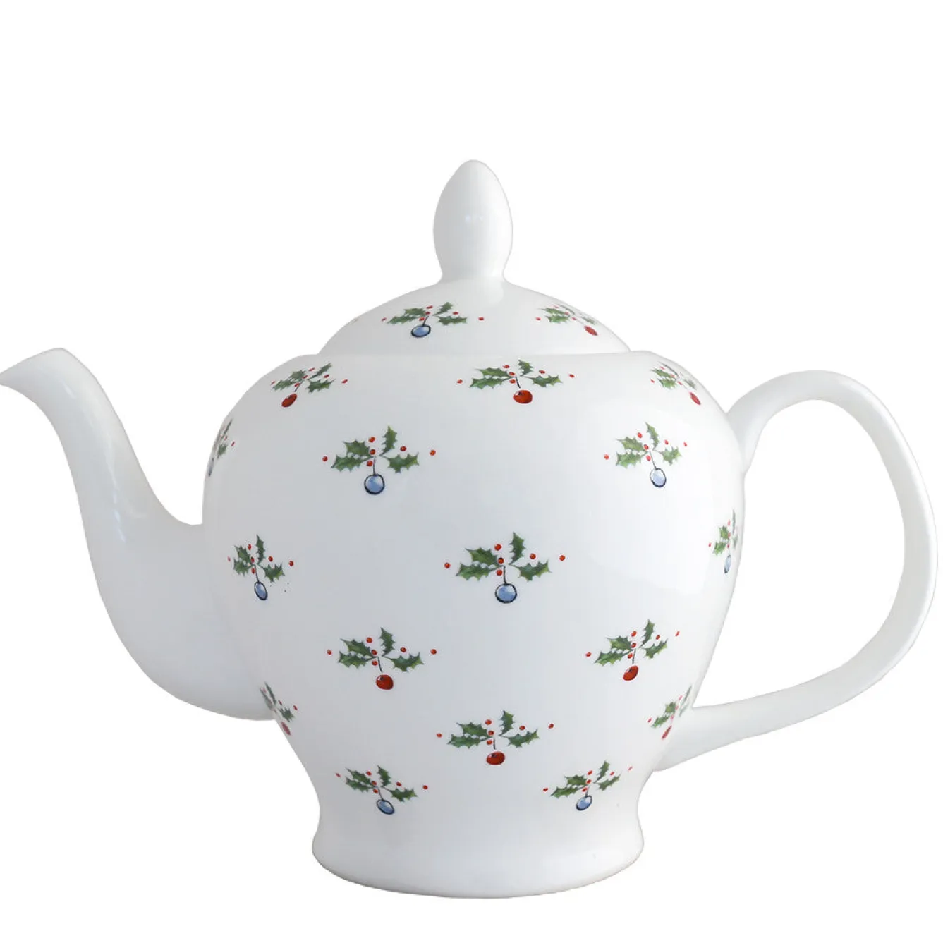 Jane Abbott Designs Holly and Berry Bone China Teapot- Christmas|Tea