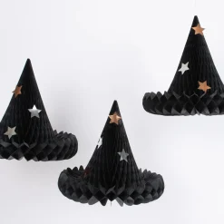 Meri Meri Honeycomb Witch Hat Decorations- Halloween