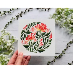 Becky Amelia Honeysuckle Greeting Card- Greeting Cards