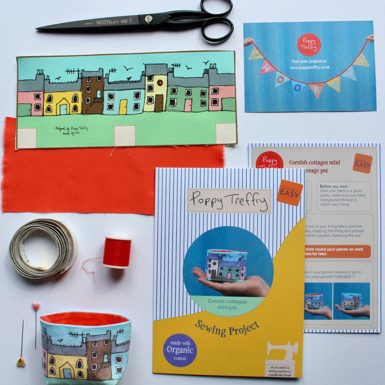 Poppy Treffry Hooray Bunting Sewing Project- Storage|Crafts