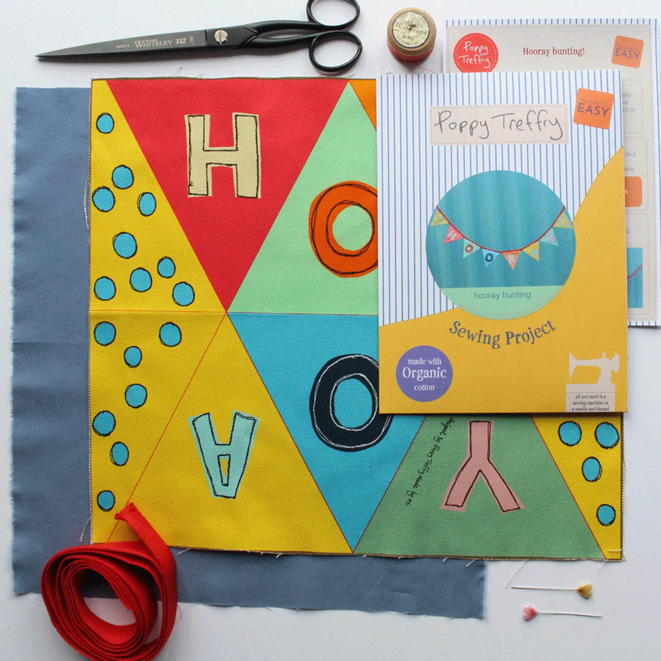 Poppy Treffry Hooray Bunting Sewing Project- Storage|Crafts