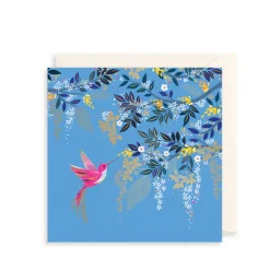 The Art File Hummingbird & Foliage Greeting Card by Sara Miller- Greeting Cards