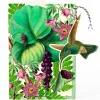 Madame Treacle Humming Bird & Purple Berries Hanging Fandangle Card- Greeting Cards