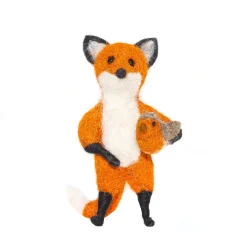 Sew Heart Felt Hunter Fox Holding Holding a Robin Felt Decoration- Seasonal Decor|Children
